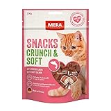 MERA Crunch & Soft mit Lachs, 200g köstliche Katzen Leckerlies, nahrhafter...
