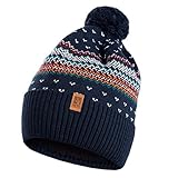 HEYO Unisex Wintermütze | Bommelmütze | H00002 | Beanie mit Fleece gefüttert...