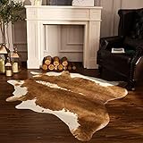 BENRON Premium-Teppich aus Rindslederimitat, Kuhdruck, rustikaler...