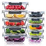 Igluu Meal Prep Glas Lebensmittel Frischhaltedosen 10 Stück,...