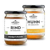 Grizzly Foods • BIO Brühe Rind + Huhn Probierpaket (6 x 500ml) • 100%...