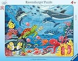 Ravensburger Kinderpuzzle - Unten im Meer - 30-48 Teile Rahmenpuzzle für Kinder...