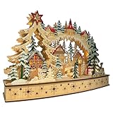 Wichtelstube-Kollektion XL LED Schwibbogen Weihnachtsdorf Lichterbogen...