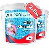 meinpool24.de 10 KG (2 x 5 kg) MEINPOOL24.DE CHLORGRANULAT CHLOR GRANULAT...