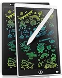 [2 STÜCKE] LCD Schreibtafel 12 Zoll, Genialba Buntes LCD Schreibtablett, LCD...