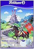 Pelikan Malblock A4, 100 Blatt weißes Papier, 1 Stück (Motive sortiert - keine...