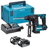 Makita Bohrhammer Brushless 2 Funktionen mit 2 Akkus - Schwarz / Blau - 18 V 5...