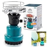 TOM Adventure Gaskocher, Campingkocher – 1 - flammig mit Piezo-Zündung –...