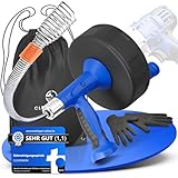 CLEVERWERK Rohrreinigungsspirale 7,5m [Spannfutter] Metermarkierungen...