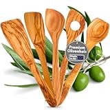 TOPANBIETER 999 5-tlg. Premium Kochlöffelset-Made in EU 3 Kochlöffel + 2...