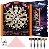 WIN.MAX Elektronische Dartscheibe Profi Set mit Laser Throw/Toe Line Marker mit...