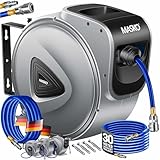 MASKO® 30m Druckluftschlauch Aufroller automatisch 1/4' Anschluss -...