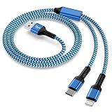 Multi Ladekabel, [1.2M] 2 in 1 Universal Ladekabel iphone Schnellladekabel,USB...