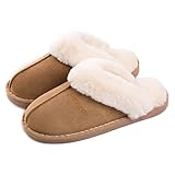 Misolin Damen Herren Hausschuhe Winter Warme Faux Pelz Slippers Weiche Flache...