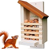 ERDENFREUND® Eichhörnchen Futterhaus ohne scharfes Glas & Genickbruch-Klappe...