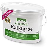 AlpenKalk® Kalkfarbe | Atmungsaktive Kalkfarbe für Innenräume | Ohne...