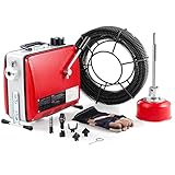 ZELCAN Elektrische Rohrreinigungsmaschine mit 16mm 20M + Ø10mm 5M Spiralen...