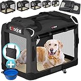 Cadoca® Hundebox Hundetransportbox faltbar robust M 60x42x44cm atmungsaktiv...