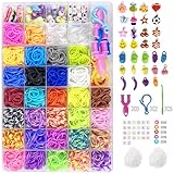 2700+ Loom Bänder Kit Jsdoin 30 Farben Loom Bands-Gummibänder mit Clips,...