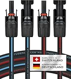 Solarkabel 2 x 2m 4mm² mit Solarstecker (1/2/3/5/8/10-30m, 4mm²/6mm²) Solar...