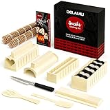 Delamu Sushi Making Kit, Sushi Maker für Anfänger, 8 Formen DIY Sushi Selbst...