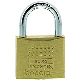 Burg-Wächter Vorhängeschloss, 6,5 mm Bügelstärke, Kneifschutz, 6 Schlüssel,...