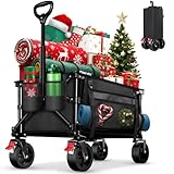 BELEEV Bollerwagen Faltbar mit Bremsen, Handwagen Faltbarer Groß XXL All...