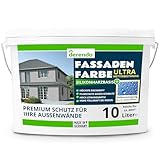 derendo Silikonharz Fassadenfarbe Grau ULTRA Wetterschutz Elefantengrau 10 l...