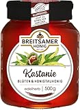 Breitsamer Honig Kastanie edel 500g - Flüssiger Kastanienhonig, herb würzig im...