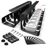 StowBin Kabelkanal Schreibtisch fürs Kabel Management - 2er Set Edelstahl Kabel...