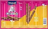 Vitakraft Katzensnacks, Fleischige Sticks mit Geflügel und Leber, Cat Stick...