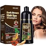 Hair Dye Shampoo, Haarfärbeshampoo für graues Haar Sofort-Haarfarben-Shampoo,...