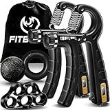 FitBeast Handtrainer Trainingsset (5-teilig), 2 Unterarmgriff Einstellbare...