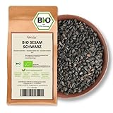 Kamelur Bio Sesam Schwarz (1kg) - Sesamsamen Nicht Geröstet Und Ohne Zusätze