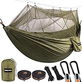 NatureFun Ultraleichte Moskito Netz Camping Hängematte (300 X 200 cm) 300kg...