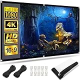 Leinwand Beamer 84 Zoll,HOPFROG Front und Rückprojektion Leinwand Faltbarer 16:...