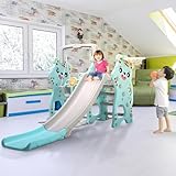 Baby Vivo Kinderschaukel Schaukelgerüst mit Rutsche - Gartenschaukel und...