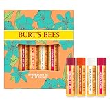 Burt's Bees Lippenbalsam-Geschenkset, 4 Lippenbalsam, Granatapfel, Kokosnuss und...