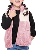 Haloumoning Mädchen Jacke Ärmellose Sherpa Teddy Fleece Kinder Weste Niedliche...