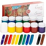 Sonnet - Hochwertiges Gouache Farben Set (12x40ml) | Wasserbasierte Malfarben in...