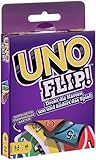 Mattel Games - UNO FLIP Kartenspiel mit beidseitig bedruckten Karten, neuem...