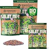 ZenGreens® - Bio Salat Sprossensamen Mischung - Wähle zwischen 10, 200g und...