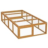 Wiltec XXL Freilaufgehege Holz 1800 x 900 x 480 mm, Kasten Stall mit klappbarer...