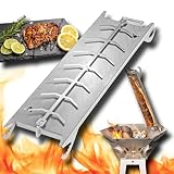 FENNEK Edelstahl Flammlachshalter für Feuerschalen & Kugelgrills | mit...