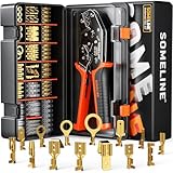 SOMELINE Crimpzangen Set, 14 Arten [0,25-2,5mm²] Flachsteckhülsen Set,...