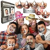 Bada Bing 30 Motive lustige Nasenmasken für Fotobox, Hochzeit, JGA & Geburtstag...