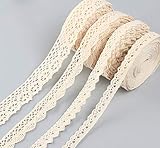 Sweelov 20 Meter Vintage Spitzenband Beige Spitzenband auf einer Rolle 4...