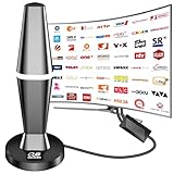 DVTB2 Antenne mit Verstärker,zimmerantenne für DVB-T&DVB-T2 Antennen,450 km...