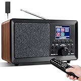 Wholede DAB Plus Radio mit Bluetooth, DAB Radio mit Fernbedienung DAB+/FM Radio...