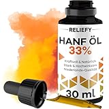 Reliefy Hanf Öl 33% | 30ML | Komplettes Profil 9900 mg Hanf-Tropfen | 750...